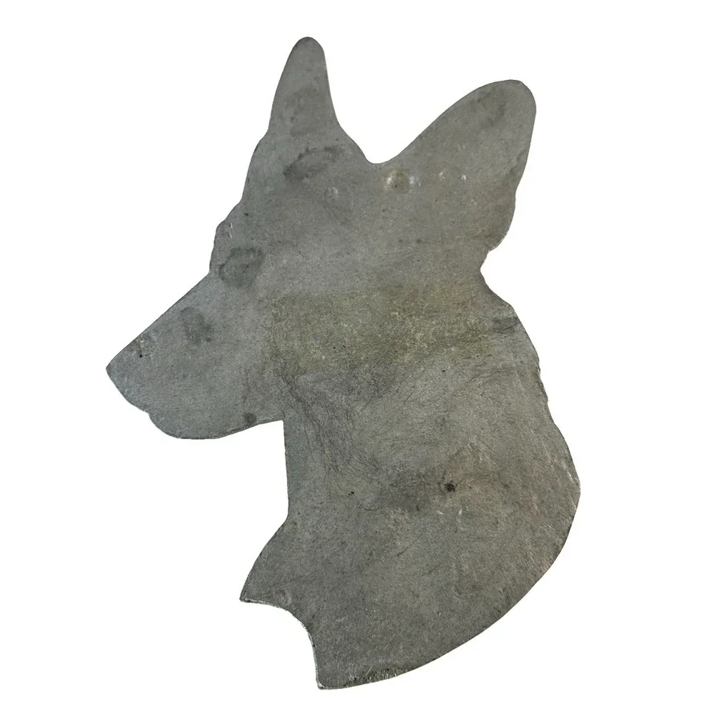 Vintage Heavy Cast Aluminum Pharaoh Hound Dog Head Wall Plaque Maltese Greyhound
